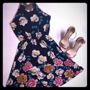 Floral knit French Grey Dress